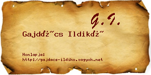 Gajdács Ildikó névjegykártya