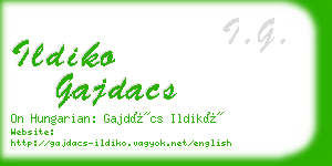 ildiko gajdacs business card